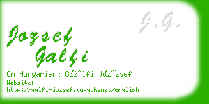 jozsef galfi business card